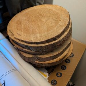 Natural Wood Slice Wall Decor Display Shelves